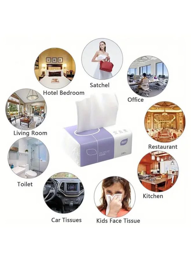 6pcs Random Color Soft Tissue Paper 4 Ply Ultra Soft Portable For Home Travel - Image 4